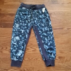 Anthropologie Floral Nomad Pant - Blue and Black